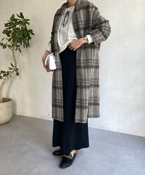 【最終値下げ済み】新品未使用☆DouDou ブークレーコート DouDou（ドゥドゥ） コート FREE ブラック レディース : ZOZOTOWN