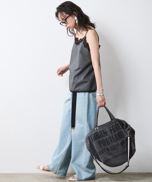 CHIC STYLE キャミソール ストライプキャミソール「大きいサイズ
