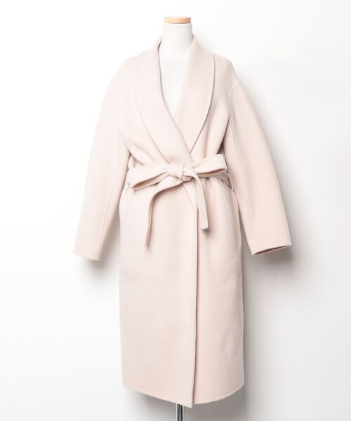 ROPE' ロングコート ベージュ アダム エ ロペ ADAM ET ROPE' 【WEB限定】ベルテッドオーバーサイズ