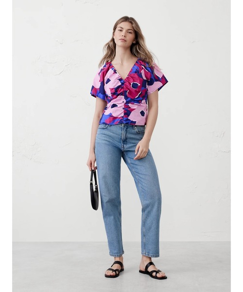 ブラウス シャツ BANANA REPUBLIC FACTORY STORE　　ポプリン カラー トップス レディース BANANA REPUBLIC FACTORY STORE ポプリン カラー トップス