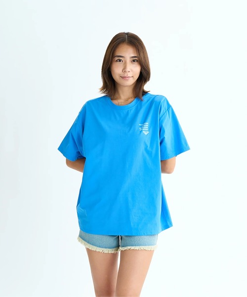 【限定品】ROXY ラッシュガード 水着 青 /M ROXY（ロキシー） uvカット ラッシュガード HISTORICAL LOGO LINE