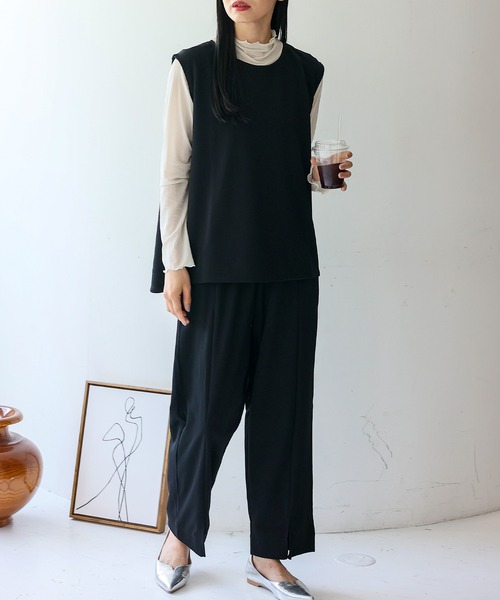 VitaFelice（ヴィータフェリーチェ） セットアップ スリットパンツ