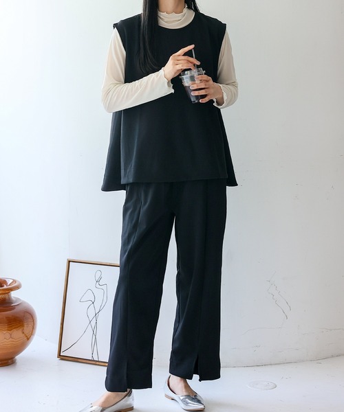 VitaFelice（ヴィータフェリーチェ） セットアップ スリットパンツ