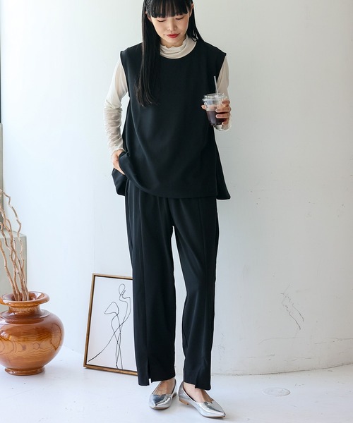 VitaFelice（ヴィータフェリーチェ） セットアップ スリットパンツ