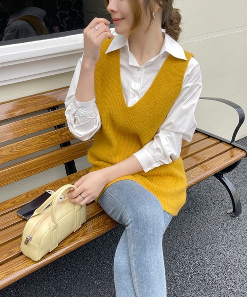 Beststore（ベストストア） ベスト ジレ Vネックニットベスト