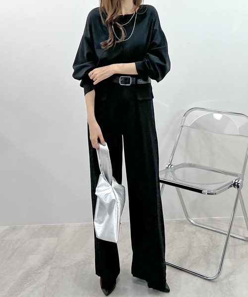 「Futier land」 長袖カットソー LARGE ブラック レディース
