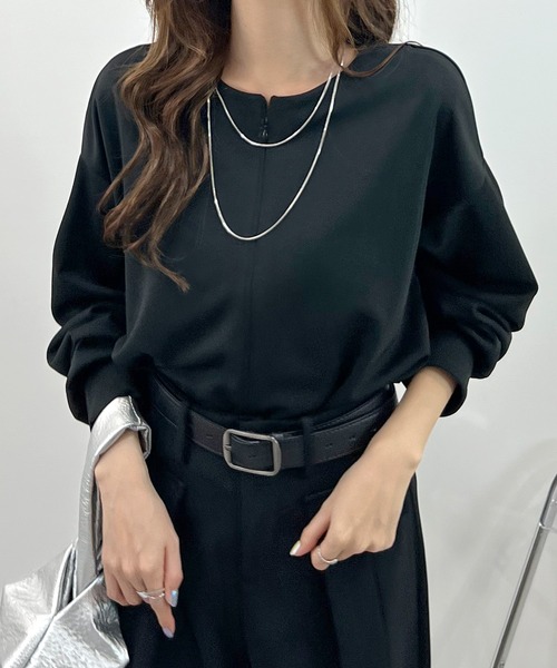 「Futier land」 長袖カットソー LARGE ブラック レディース