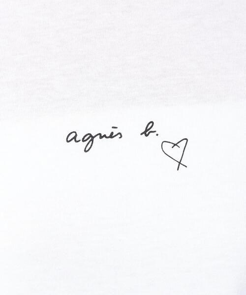 [agnes b.] короткий рукав футболка 3 белый женский 
