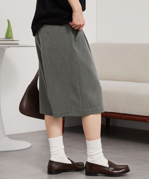 MONO-MART パンツ ワイドシルエットタックバミューダショーツ