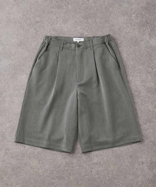SALE【AMI】ワイドバミューダショーツ MONO-MART パンツ ワイドシルエットタックバミューダショーツ