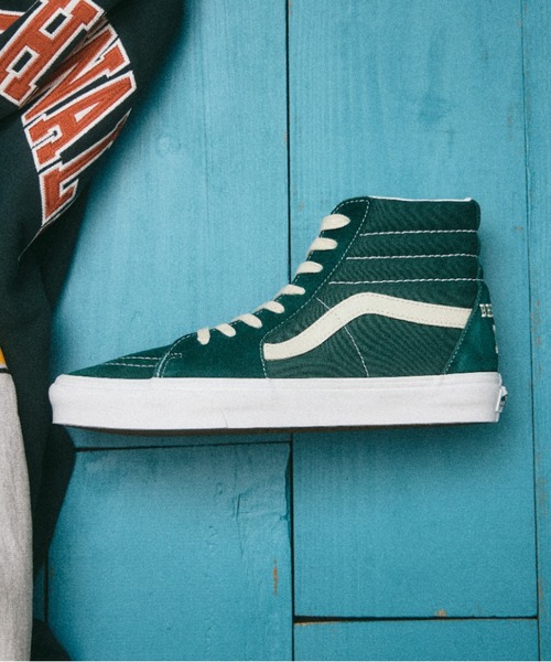 新品　VANS SK8-HI グリーン スニーカー VANS ヴァンズ SK8－HI スニーカー メンズ スケートハイ