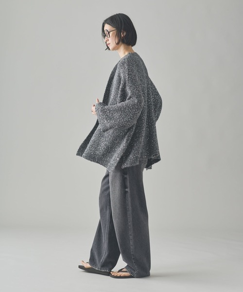 Curensology/スパングルニットカーディガン/グレー Curensology（カレンソロジー） カーディガン /スパングルニット