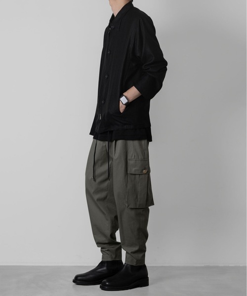 ato アトウ サルエルパンツ ブラック サイズ46 ato（アトウ）の「ORGANIC WOOL CUFFS PANTS（その他パンツ