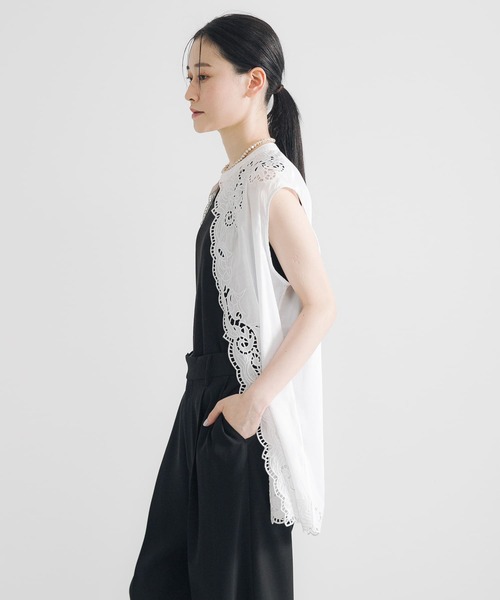 ベスト ジレ カットワークレース刺繍ジレ レディース URBAN RESEARCH ベスト ジレ カットワークレース刺繍ジレ