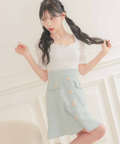 Tika キャバドレス　韓国ドレス Tika ドレス キャバドレス「韓国ドレス」 袖あり 五部袖