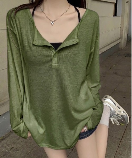 ヘンリーネック tシャツ 「26年秋新色追加」「お気に入り数1万人突破 ヘンリーネック tシャツ 「26年秋新色追加」「お気に入り数1万人突破