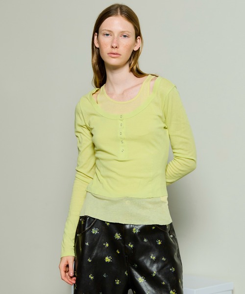 メゾンスペシャル レイヤードトップス Sheer Layered Tops/シアーレイヤードトップス【MAISON SPECIAL/メゾン