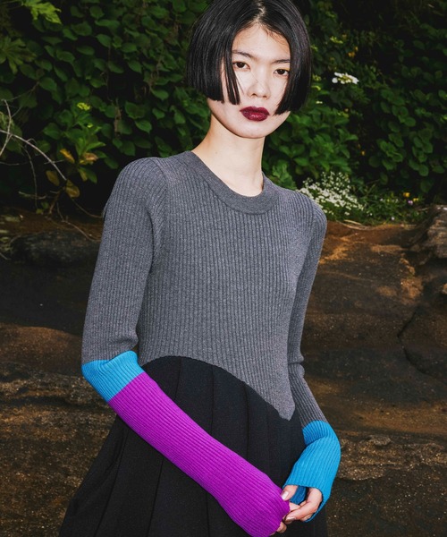 OMMO ワンピース TUCK FLARE KNIT OP : ZOZOTOWN Yahoo!店
