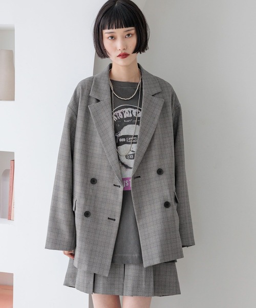 完売 LOWRYS FARM ラナテック ルーズ ジャケット チェック ラナテックルーズジャケット | [公式]ローリーズファーム