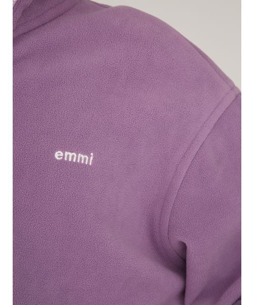 emmi トレーナー スウェット eco フリースハーフジッププル
