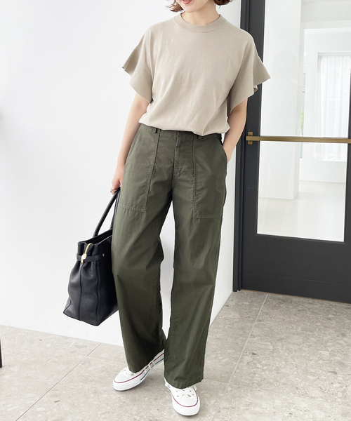 「Spick & Span」 チノパンツ 36 グリーン レディース