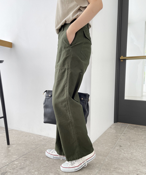 「Spick & Span」 チノパンツ 36 グリーン レディース