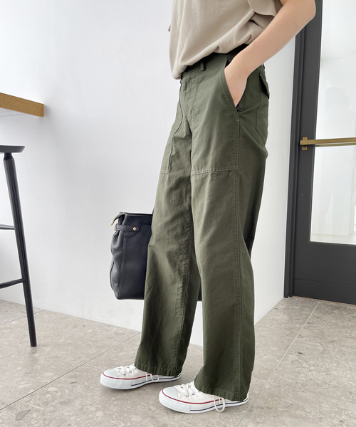 「Spick & Span」 チノパンツ 36 グリーン レディース