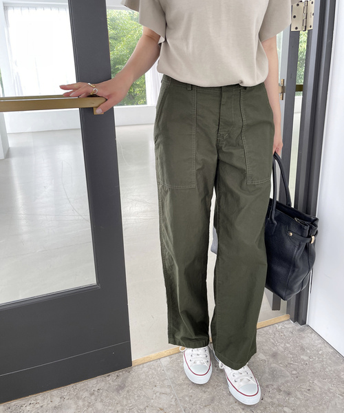 「Spick & Span」 チノパンツ 36 グリーン レディース