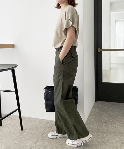 「Spick & Span」 チノパンツ 36 グリーン レディース
