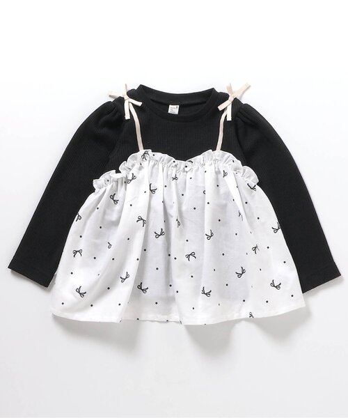 MY FIRST HYSTERIC ANGEL MINI 羽付き長袖Tシャツ　黒 MY FIRST HYSTERIC ANGEL MINI 羽付き長袖Tシャツ 黒