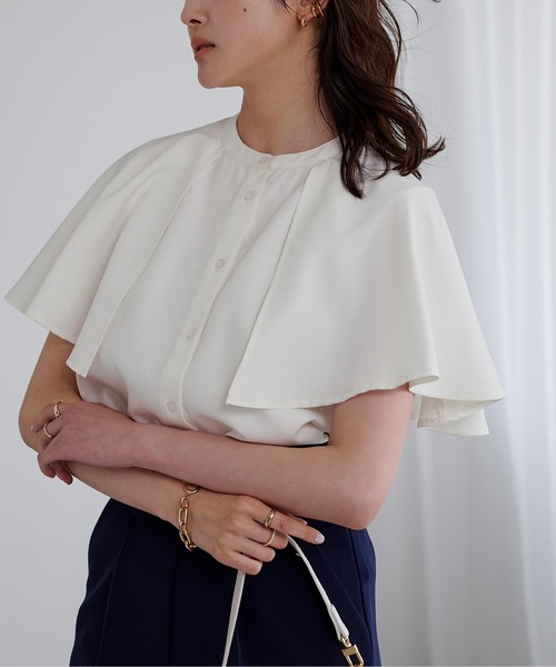 「ur's」 半袖ブラウス M ライトグレー レディース_画像6