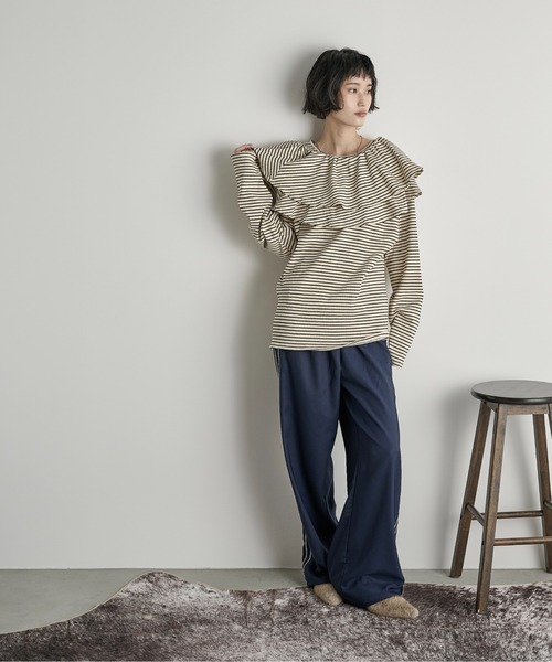 t.japan フリルビスチェ　美品 THE Yon tシャツ フリルビスチェセットリブロンT レディース