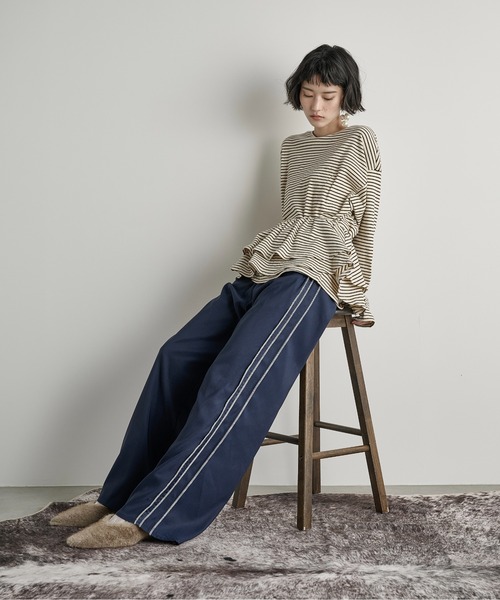 THE Yon tシャツ フリルビスチェセットリブロンT レディース