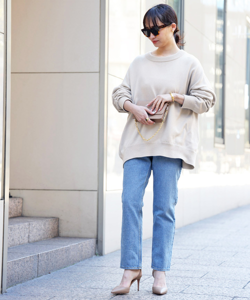 【人気✨】ドゥーズィエムクラス　長袖ニット ベージュ Deuxieme Classe（ドゥーズィエムクラス） 長袖ニット - ベージュ