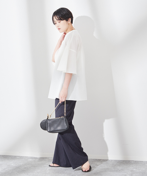 「journal standard L'essage」 半袖ブラウス FREE ホワイト レディース_画像8