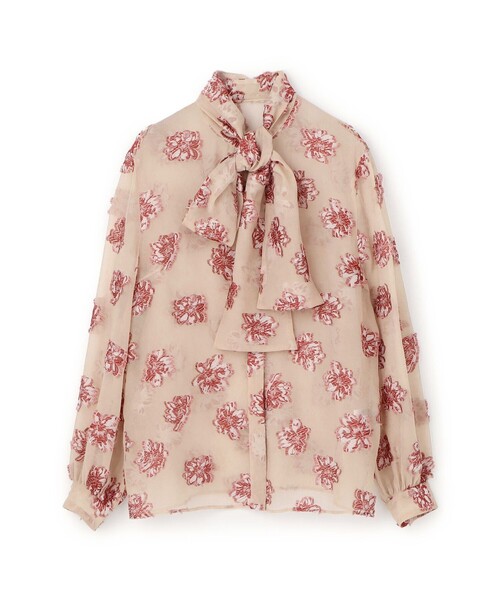 TOMORROWLAND collection ブラウス シャツ カットフラワージャカード 