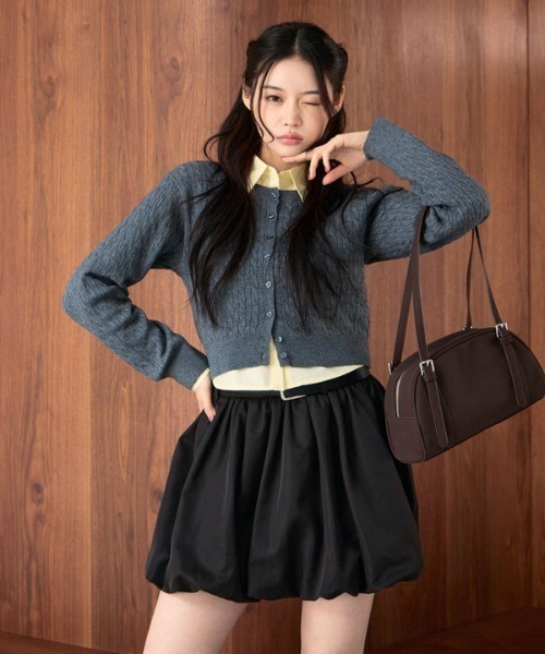 archives（アルシーヴ） アンサンブル ケーブルニットCD×シャツ