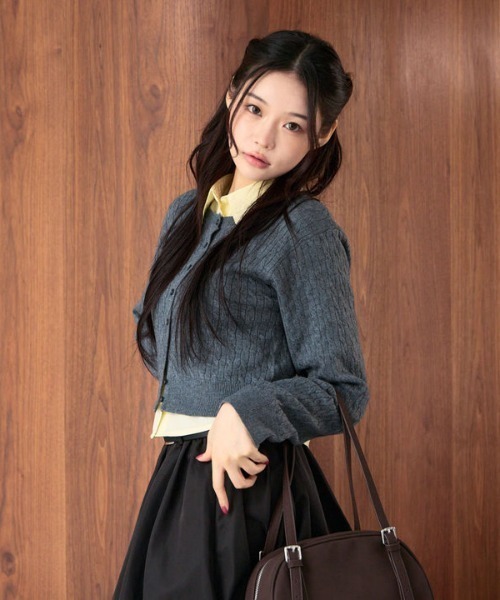 archives（アルシーヴ） アンサンブル ケーブルニットCD×シャツ