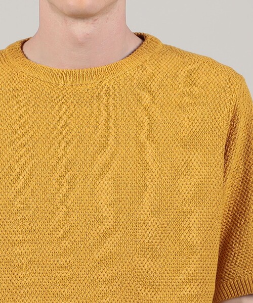 TOMORROWLAND（トゥモローランド） 半袖ニット M イエロー メンズ