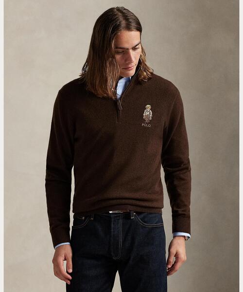 ポロ ラルフローレン ベアウールクォータージップセーター 秋冬 サイズXS 新品 POLO RALPH LAUREN セーター ニット Polo ベア ウール