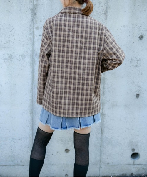 【バーバリー】ダブルテーラードジャケット Lサイズ チェック柄 バーバリー】ダブルテーラードジャケット Lサイズ チェック柄