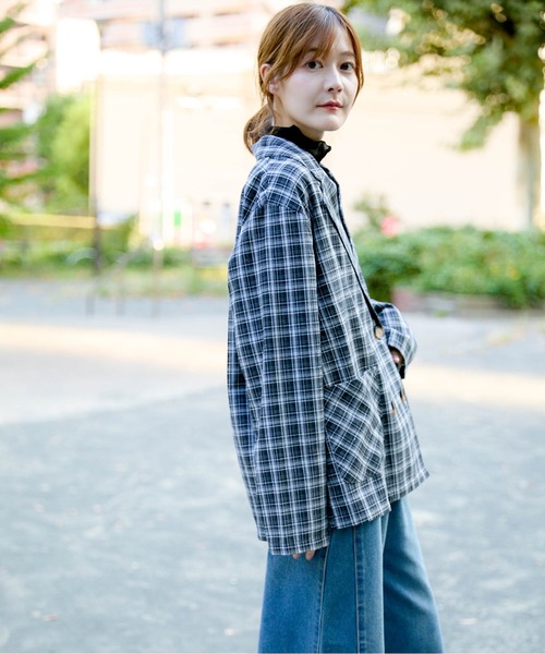 ジャケット テーラードジャケット 「チェック柄×ダブルテーラー