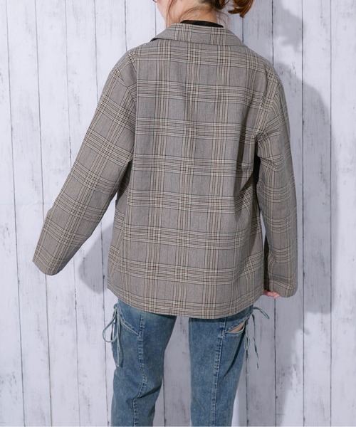 ジャケット テーラードジャケット 「チェック柄×ダブルテーラー