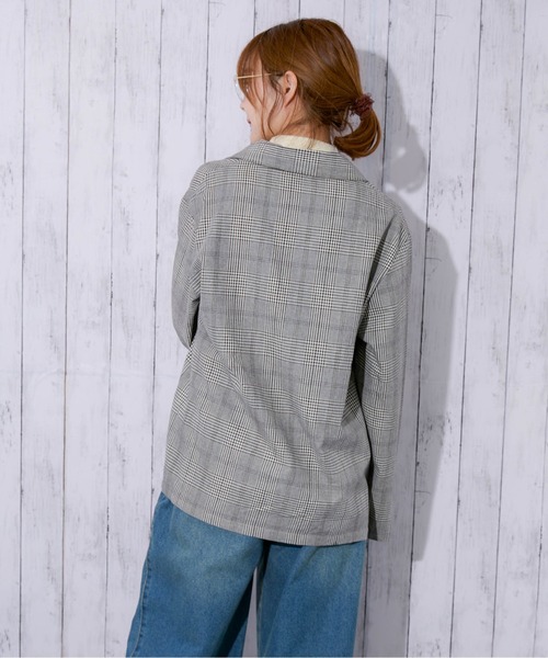 ジャケット テーラードジャケット 「チェック柄×ダブルテーラー