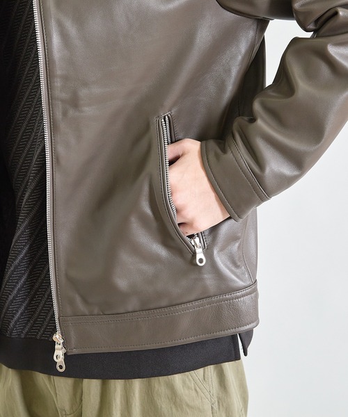 UNION STATION（ユニオンステーション） 革ジャン ライダース シープ