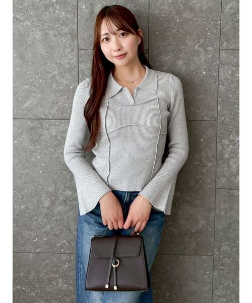 すずらん　Pニット　グレー dazzlin（ダズリン） ニット セーター ラメビスチェラインニット