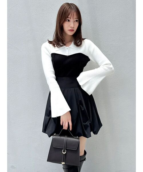 dazzlin（ダズリン） ニット セーター ラメビスチェラインニット