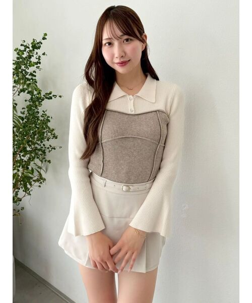 ○・*LF*・○様　0912 dazzlin（ダズリン） ニット セーター ラメビスチェラインニット