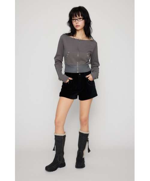 LAGUA GEM（ラグアジェム） tシャツ EYELET ZIP CUT トップス