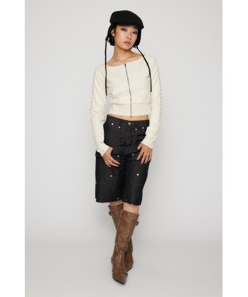 LAGUA GEM（ラグアジェム） tシャツ EYELET ZIP CUT トップス